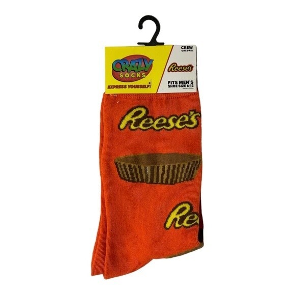Crazy Socks Reese's Cups Men Crew Size 6-12 - Picture 3 of 6